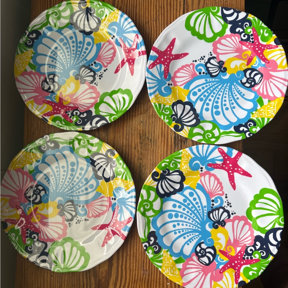 Lilly Pulitzer Melamine Plates - Set of 4